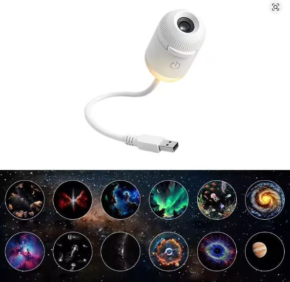 Aurora Galaxy Projector — USB star projector, product photo